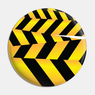 Caution Face Mask Pin