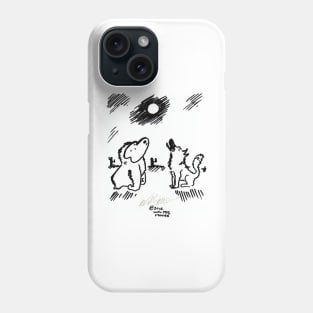 Ape and Wolf Howl at Moon Phone Case