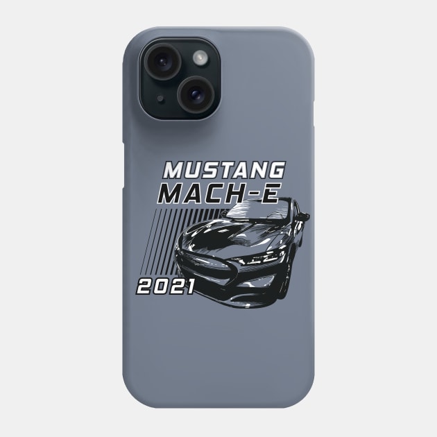 Mustang Mach-E Vintage Stripes Phone Case by zealology