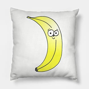 Cute Happy Banana Doodle Pillow