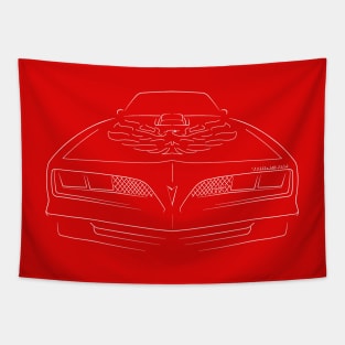 Pontiac Trans Am - front stencil, white Tapestry