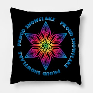 Proud Snowflake (rainbow) Pillow