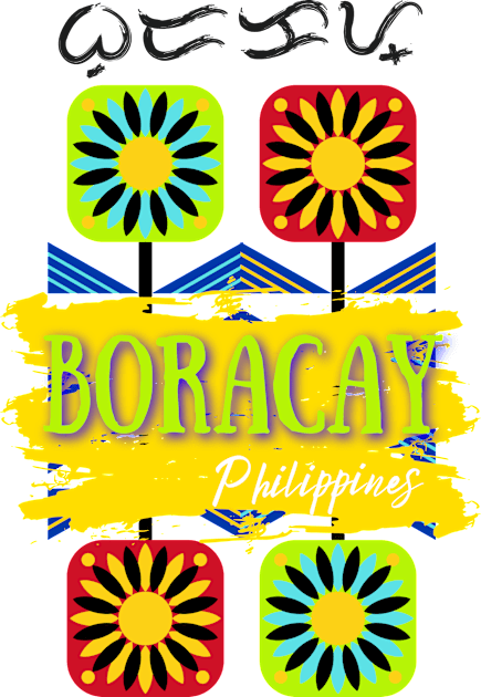 Baybayin word Boracay Philippines Kids T-Shirt by Pirma Pinas