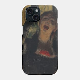 Cafe Singer by Edgar Degas Phone Case