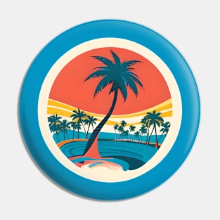 Summer Vibes - Psychedelic Palms Pin