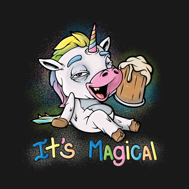 Unicorn Drinking Beer Unicorn T Shirt Teepublic