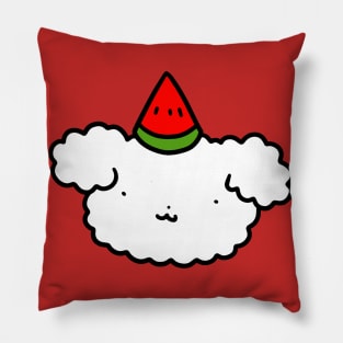 Watermelon Fluffy Dog Face Pillow