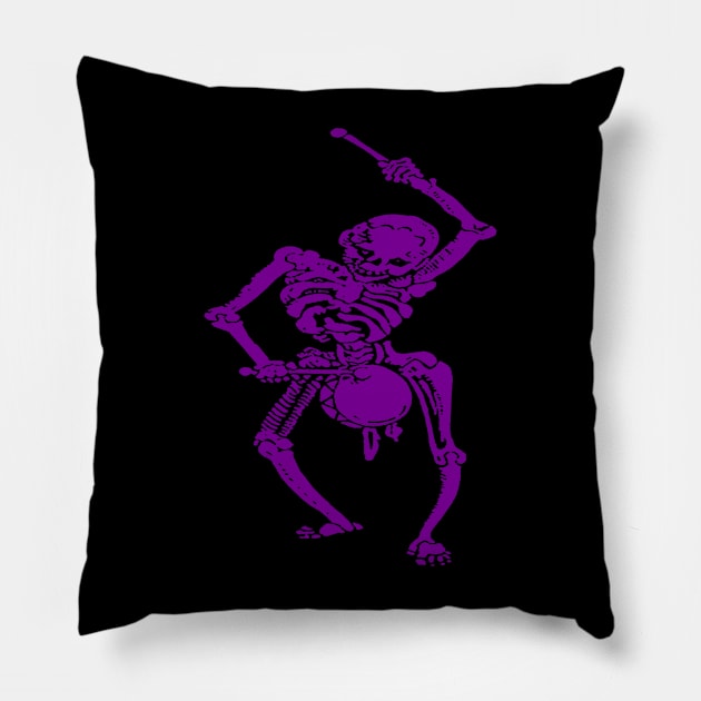 Civil War Federal Drummer Boy Skeleton In Purple Pillow by taiche