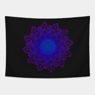 Purple-Blue Digital Mandala Tapestry