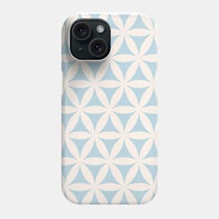 Flower of Life, Sacred Geometry / Ivory and Baby Blue Shades Phone Case