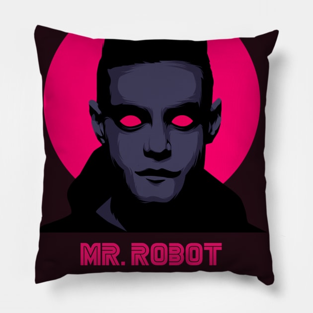 Mr. Robot 2 Pillow by RYVEcreative