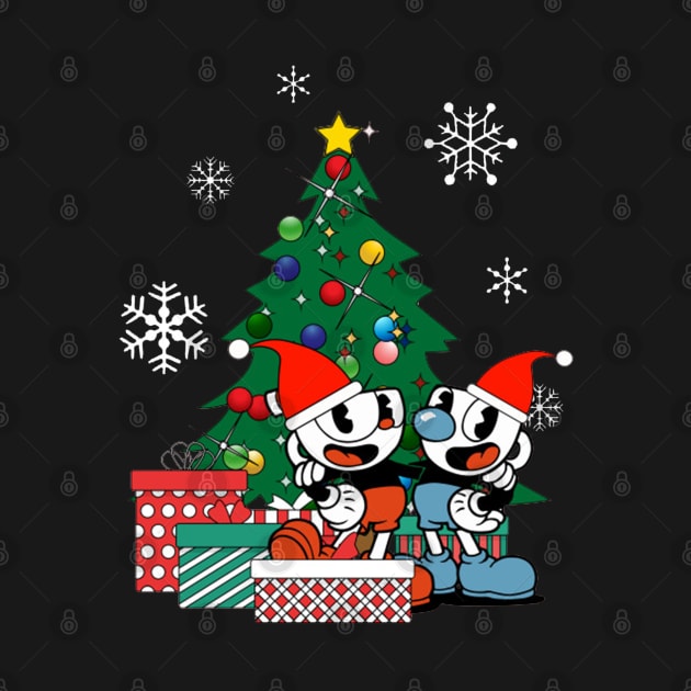 Cuphead Around The Christmas Tree by box2boxxi