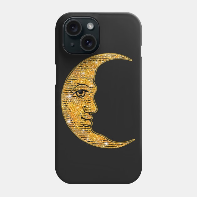 Crescent Moon Man in the Moon Phone Case by Scarebaby