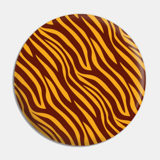 Zebra Pastel Yellow Brown Wild Animal Pattern Pin