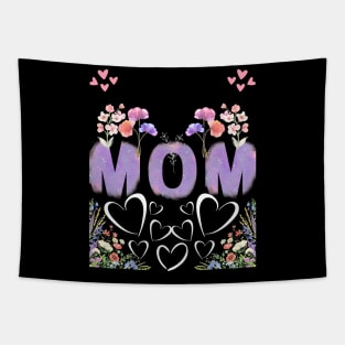 Mom Heart's and Flowers Mothers Day Tapestry