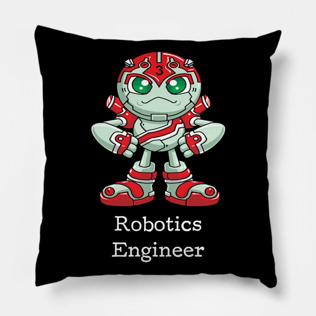 Robotics Engineer Pillow by ProjectX23Red