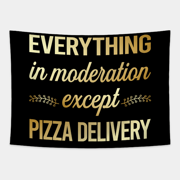 Funny Moderation Pizza Delivery Tapestry by lainetexterbxe49