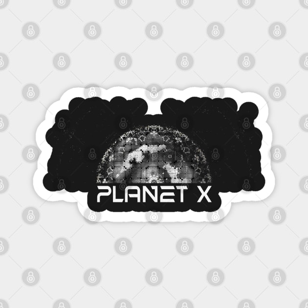 Space Age Astronomy Art Planet X Brand Logo Magnet by PlanetMonkey