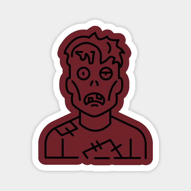 Zombie tshirt Magnet by DavidAdel