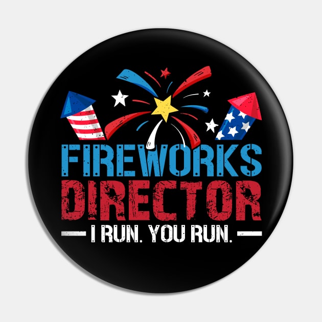 4th of July Fireworks Director Pin by Etopix