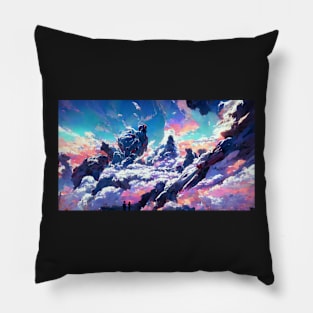 Abstract Anime Clouds Pillow