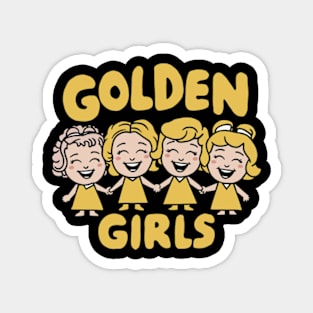 Golden Girls characters holding hands and smiling Magnet