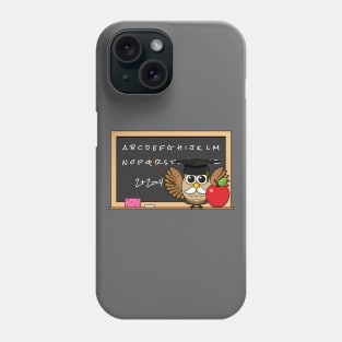 Cute Teacher Owl with Apple Cartoon Phone Case