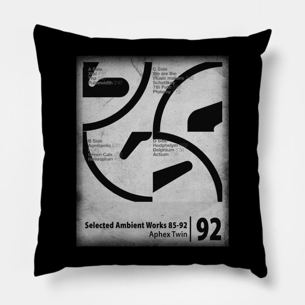 Aphex Twin - Selected Ambient Works 85-92 Pillow by j.adevelyn