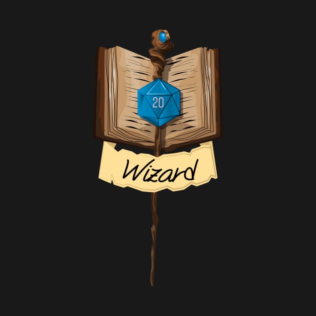 Dungeons & Dragons Wizard D20 by MeepleDesign