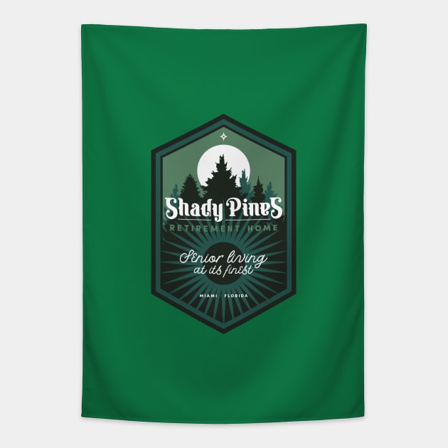 Shady Pines Retirement Home Tapestry by BadBox