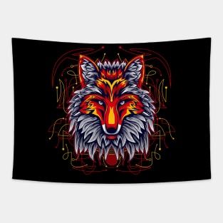 red fox cartoon Tapestry