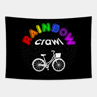 Rainbow Crawl Custom Design Tapestry