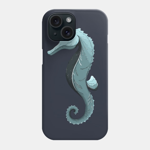 Blue Sea Horse Phone Case by Little Cristina