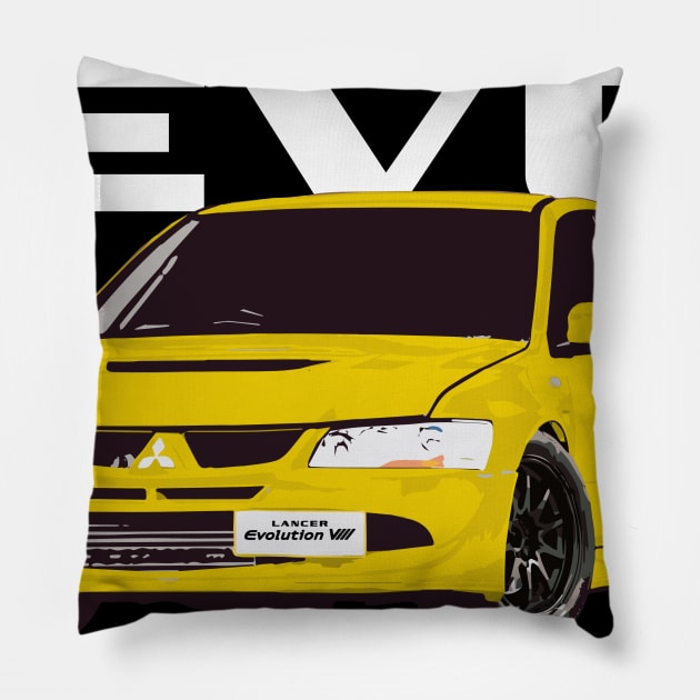 LIGHTNING YELLOW EVO 8 Pillow by cowtown_cowboy
