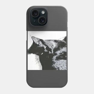 BLACK LIVE CAT Phone Case