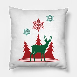 Xmas and Reindeer Rudolph Pillow