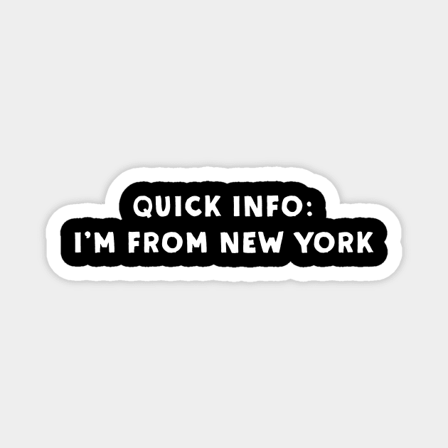 New York Cool & Funny Magnet by Novel_Designs