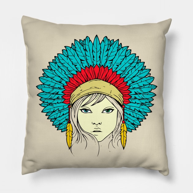 Indian Girl Pillow by Spectrum