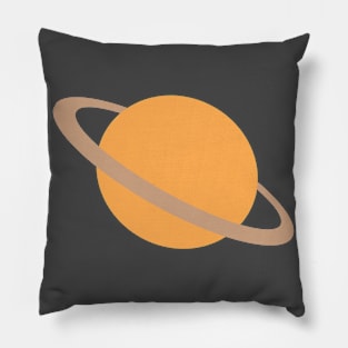 Planet Saturn Leans Right Pillow