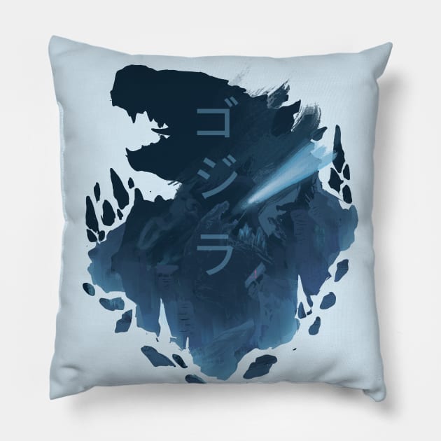 Atomic Night - Godzilla: King Of The Monsters Pillow by Vertei