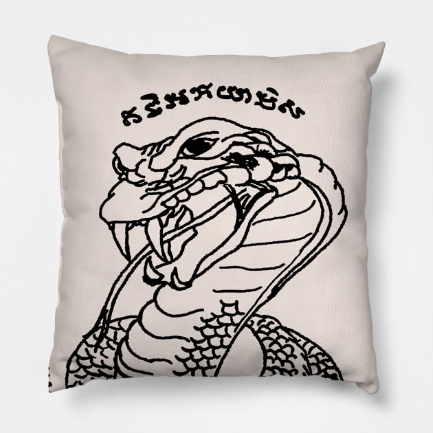 Muay Thai Tattoo Snake Pillow by KewaleeTee