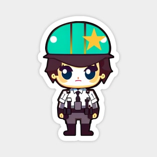 Cute Kawaii Policewoman Magnet