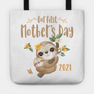 Cute Sloth Mom and Baby Mothers Day 2021 Tote