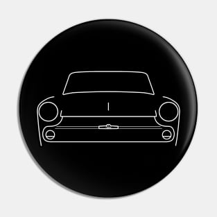 Austin Cambridge A60 classic car outline graphic (white) Pin