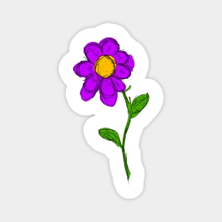 Purple Flower Magnet