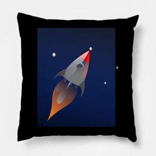 rocket in space Pillow