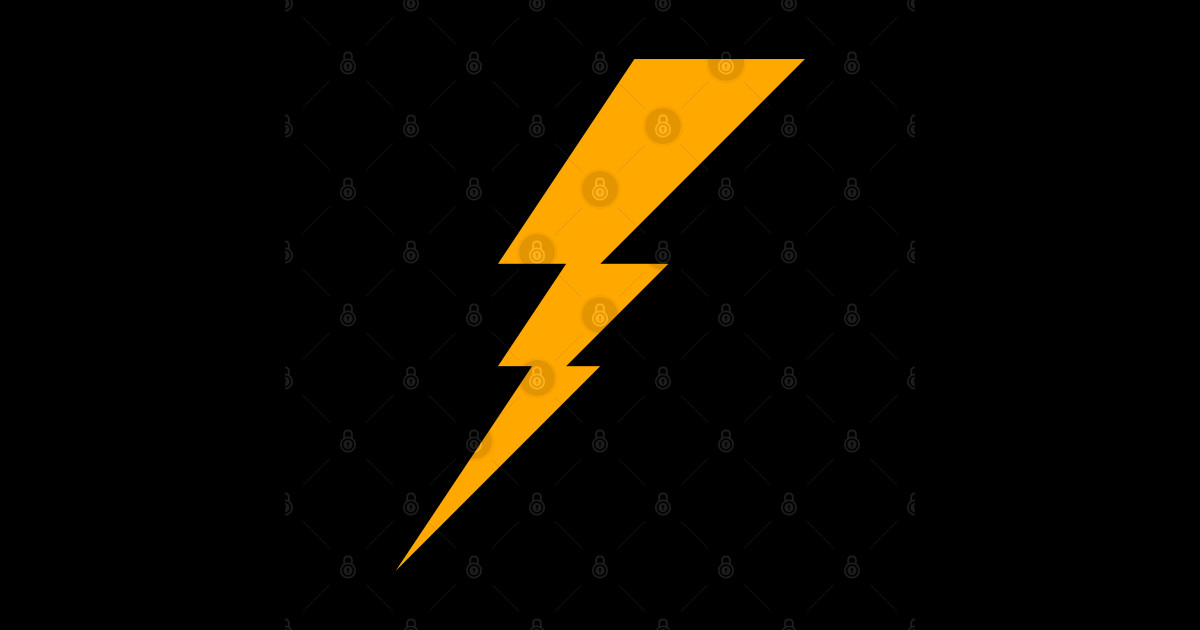 Lightning Bolt geometric Yellow Symbol Lightning Bolt Sticker