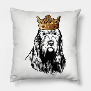 Grand Basset Griffon Vendeen Dog King Queen Wearing Crown Pillow