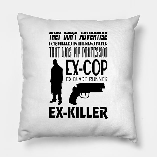 Quote - Blade Runner Pillow by AngoldArts