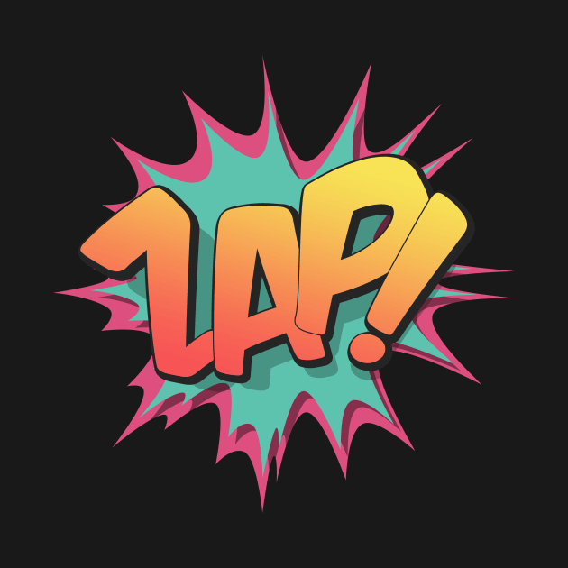 Zap! - Pop Art, Comic Book Style, Cartoon Text Burst. by Brartzy